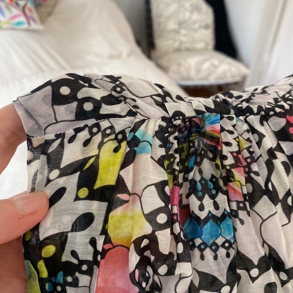 Matthew Williamson silk blend beach cover up, very colorful, multi, size 12 - Picture 5 of 15